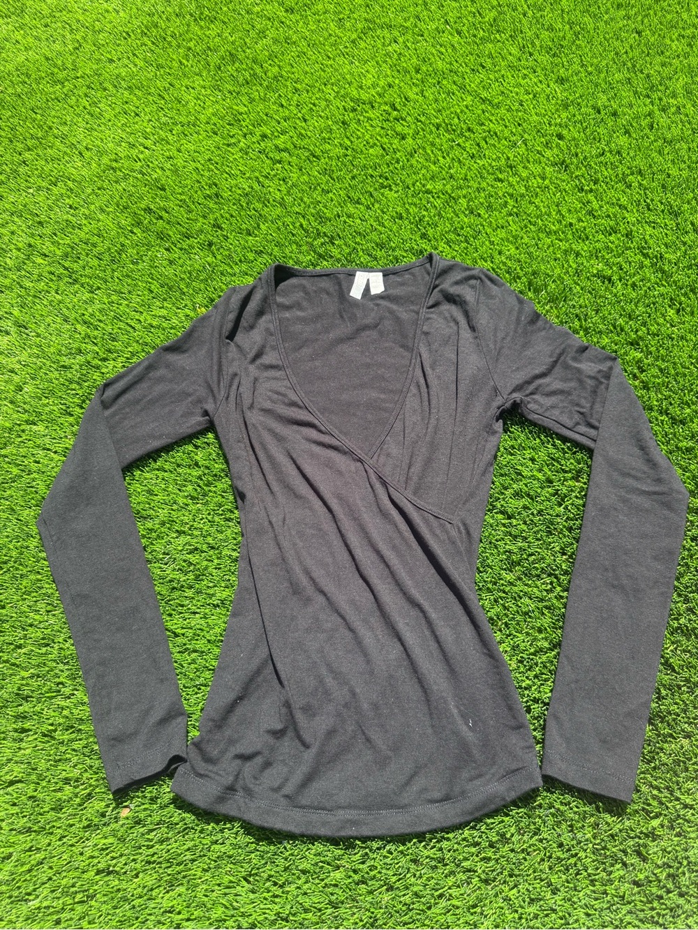 ASOSWomen's Black Wrap-Style Long Sleeve Top